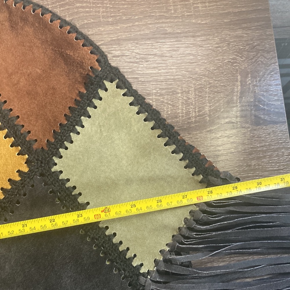 Pre Owned Maxima Wilsons Leather Patchwork Fringe… - image 4